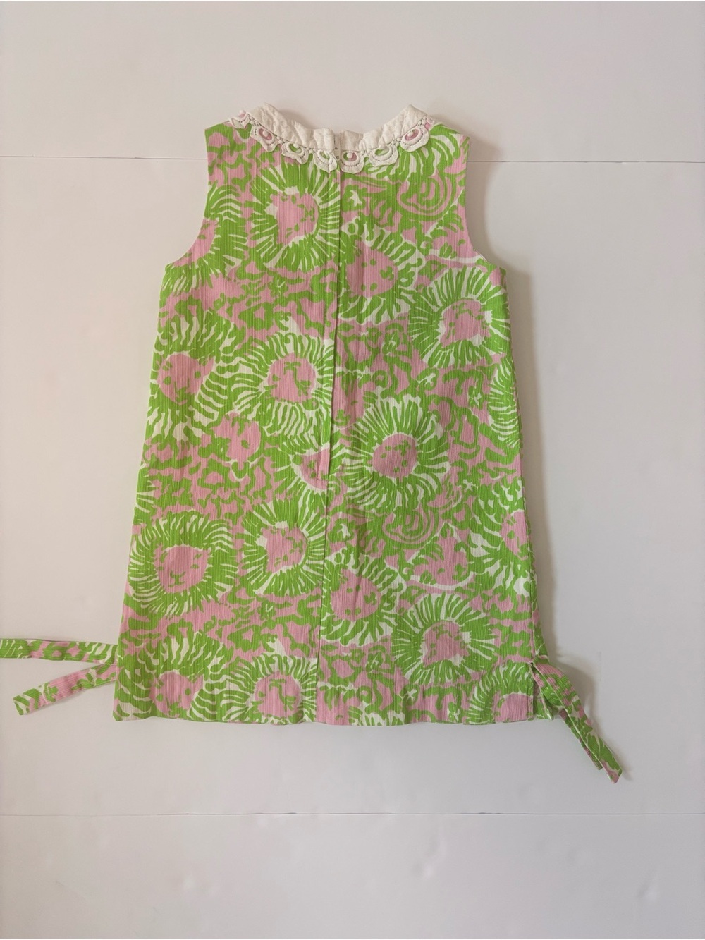 Vintage Lilly Pulitzer Girls Size 5 Pink Green Shift Dress Y2K Preppy - Picture 4 of 4